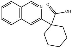 Cyclohexanecarboxylic acid, 1-(3-isoquinolinyl)- Structure