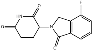 2,6-Piperidinedione, 3-(4-fluoro-1,3-dihydro-1-oxo-2H-isoindol-2-yl)- Structure