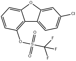 Methanesulfonic acid, 1,1,1-trifluoro-, 7-chloro-1-dibenzofuranyl ester Structure