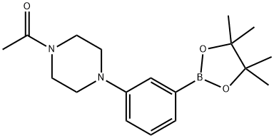 Ethanone, 1-[4-[3-(4,4,5,5-tetramethyl-1,3,2-dioxaborolan-2-yl)phenyl]-1-piperazinyl]- Structure