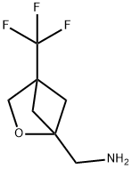 2-Oxabicyclo[2.1.1]hexane-1-methanamine, 4-(trifluoromethyl)- 구조식 이미지