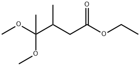 Pentanoic acid, 4,4-dimethoxy-3-methyl-, ethyl ester Structure