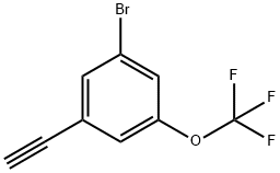 Benzene, 1-bromo-3-ethynyl-5-(trifluoromethoxy)- Structure