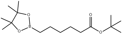 tert-Butyl 6-(tetramethyl-1,3,2-dioxaborolan-2-yl)hexanoate Structure