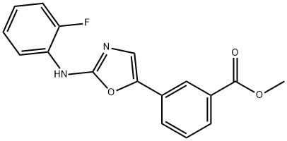 Benzoic acid, 3-[2-[(2-fluorophenyl)amino]-5-oxazolyl]-, methyl ester Structure
