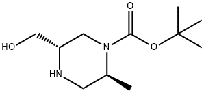 tert-butyl (2S,5S)-5-(hydroxymethyl)-2-methylpiperazine-1-carboxylate 구조식 이미지