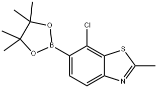 Benzothiazole, 7-chloro-2-methyl-6-(4,4,5,5-tetramethyl-1,3,2-dioxaborolan-2-yl)- 구조식 이미지