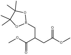 1,4-Dimethyl 2-[(tetramethyl-1,3,2-dioxaborolan-2-yl)methyl]butanedioate Structure