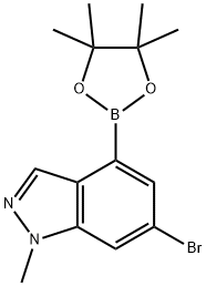 6-Bromo-1-methylindazole-4-boronic acid pinacol ester Structure