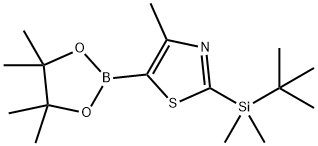 2-(tert-Butyldimethylsilyl)-4-methylthiazole-5-boronic acid pinacol ester Structure