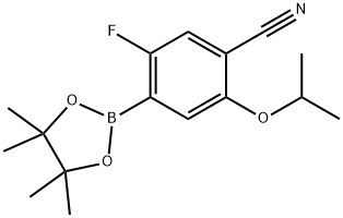 4-Cyano-2-fluoro-5-isopropoxyphenylboronic acid pinacol ester Structure