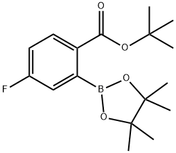 tert-Butyl 4-fluoro-2-(tetramethyl-1,3,2-dioxaborolan-2-yl)benzoate Structure