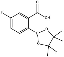 2-Carboxy-4-fluorophenylboronic acid pinacol ester Structure