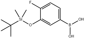 3-(t-Butyldimethylsilyloxy)-4-fluorophenylboronic acid Structure