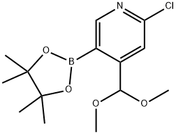 2-Chloro-4-(dimethoxymethyl)pyridine-5-boronic acid pinacol ester Structure