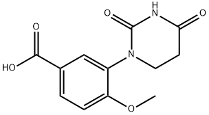 Benzoic acid, 4-methoxy-3-(tetrahydro-2,4-dioxo-1(2H)-pyrimidinyl)- 구조식 이미지