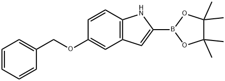 5-Benzyloxy-1H-indole-2-boronic acid picol ester 구조식 이미지