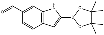 6-Formyl-1H-indole-2-boronic acid picol ester Structure