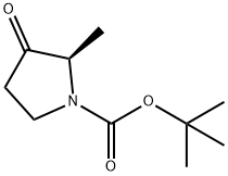 1-Pyrrolidinecarboxylic acid, 2-methyl-3-oxo-, 1,1-dimethylethyl ester, (2R)- Structure