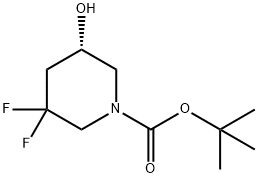 1-Piperidinecarboxylic acid, 3,3-difluoro-5-hydroxy-, 1,1-dimethylethyl ester, (5S)- Structure