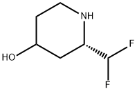 4-Piperidinol, 2-(difluoromethyl)-, (2S)- 구조식 이미지