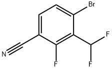 Benzonitrile, 4-bromo-3-(difluoromethyl)-2-fluoro- Structure