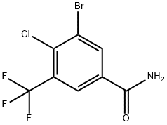 3-Bromo-4-chloro-5-
(trifluoromethyl)benzamide 구조식 이미지