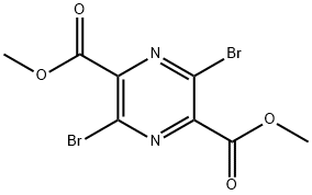 2,5-Pyrazinedicarboxylic acid, 3,6-dibromo-, 2,5-dimethyl ester 구조식 이미지