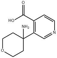 4-Pyridinecarboxylic acid, 3-(4-aminotetrahydro-2H-pyran-4-yl)- Structure