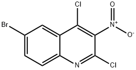 Quinoline, 6-bromo-2,4-dichloro-3-nitro- 구조식 이미지