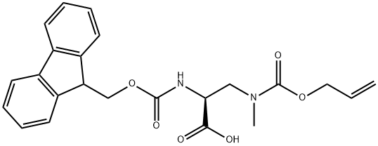 L-Alanine, N-[(9H-fluoren-9-ylmethoxy)carbonyl]-3-[methyl[(2-propen-1-yloxy)carbonyl]amino]- Structure
