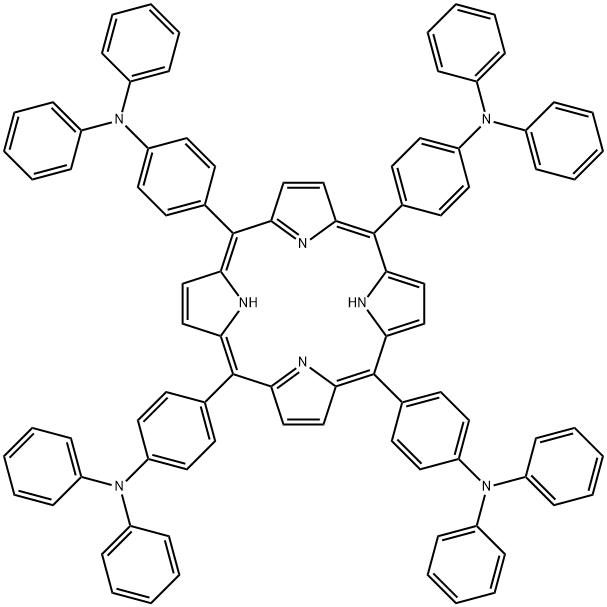 Benzenamine,4,4',4'',4'''-(21H,23H-porphine-5,10,15,20-tetrayl)tetrakis[N,N-diphenyl- Structure