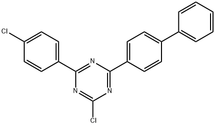 1,3,5-Triazine, 2-[1,1'-biphenyl]-4-yl-4-chloro-6-(4-chlorophenyl)- Structure