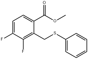 Benzoic acid, 3,4-difluoro-2-[(phenylthio)methyl]-, methyl ester Structure