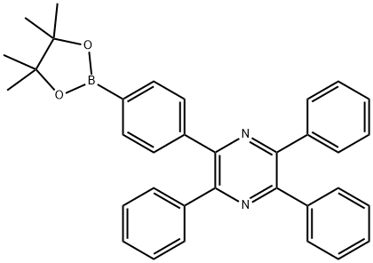 Pyrazine, 2,3,5-triphenyl-6-[4-(4,4,5,5-tetramethyl-1,3,2-dioxaborolan-2-yl)phenyl]- 구조식 이미지