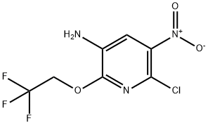 3-Pyridinamine, 6-chloro-5-nitro-2-(2,2,2-trifluoroethoxy)- Structure