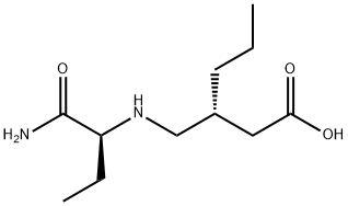 Hexanoic acid, 3-[[[(1S)-1-(aminocarbonyl)propyl]amino]methyl]-, (3R)- Structure