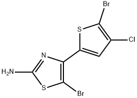 2-Thiazolamine, 5-bromo-4-(5-bromo-4-chloro-2-thienyl)- Structure