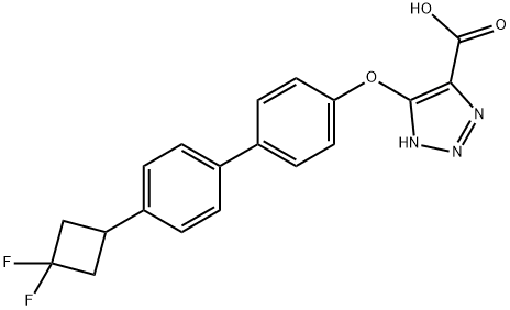 1H-1,2,3-Triazole-4-carboxylic acid, 5-[[4'-(3,3-difluorocyclobutyl)[1,1'-biphenyl]-4-yl]oxy]- Structure