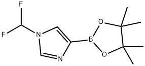1H-Imidazole, 1-(difluoromethyl)-4-(4,4,5,5-tetramethyl-1,3,2-dioxaborolan-2-yl)- Structure