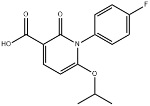 3-Pyridinecarboxylic acid, 1-(4-fluorophenyl)-1,2-dihydro-6-(1-methylethoxy)-2-oxo- Structure