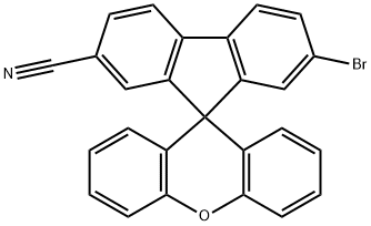 Spiro[9H-fluorene-9,9'-[9H]xanthene]-2-carbonitrile, 7-bromo Structure