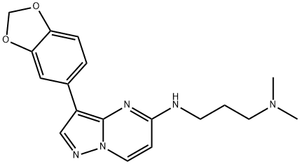 1,3-Propanediamine, N3-[3-(1,3-benzodioxol-5-yl)pyrazolo[1,5-a]pyrimidin-5-yl]-N1,N1-dimethyl- Structure