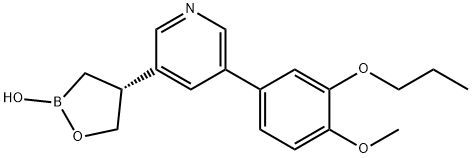 Pyridine, 3-[(4R)-2-hydroxy-1,2-oxaborolan-4-yl]-5-(4-methoxy-3-propoxyphenyl)- Structure