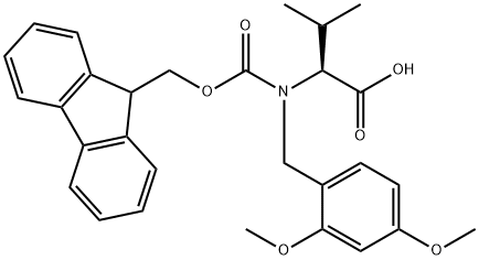 L-Valine, N-[(2,4-dimethoxyphenyl)methyl]-N-[(9H-fluoren-9-ylmethoxy)carbonyl]- 구조식 이미지