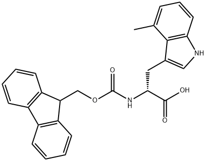 N-Fmoc-4-methyl-D-tryptophan 구조식 이미지