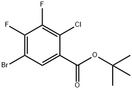 Benzoic acid, 5-bromo-2-chloro-3,4-difluoro-, 1,1-dimethylethyl ester 구조식 이미지