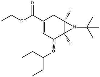 7-Azabicyclo[4.1.0]hept-3-ene-3-carboxylic acid, 7-(1,1-dimethylethyl)-5-(1-ethylpropoxy)-, ethyl ester, (1R,5R,6R)- Structure