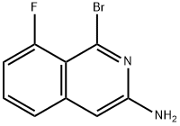 3-Isoquinolinamine, 1-bromo-8-fluoro- 구조식 이미지