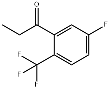 2-FLUORO-5-(TRIFLUOROMETHYL)프로피오페논,97 구조식 이미지